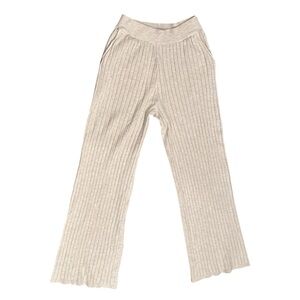 Bluloltre Ribbed Knit Trousers-light tan Sz M/L